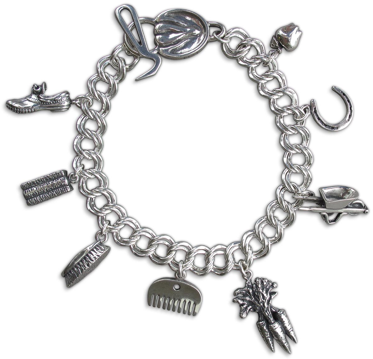 Horse Care Tools Charm Bracelet Www Hoofprints Horse Care Tools Charm Bracelet