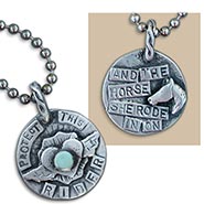 Protect this Rider Pewter Pendant on Ball Chain
