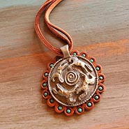 Circle of Horses Leather and Pewter Necklace