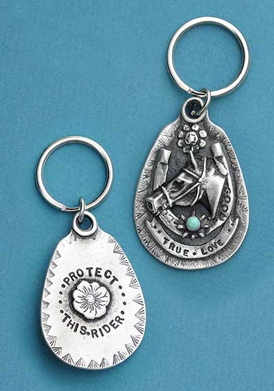 True Love Pewter Horse Keychain