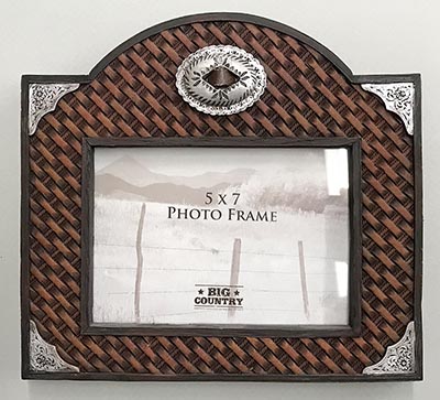 Faux Tooled Leather 5x7 Photo frame by Big Sky Carvers *DISCONTINUED ONLY 1 AVAILABLE*