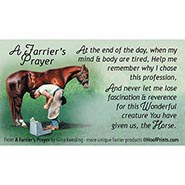 A Farrier's Prayer Inspirational Magnet *ALL GONE!*