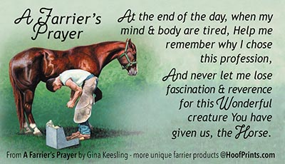 A Farrier's Prayer Inspirational Magnet *ALL GONE!*