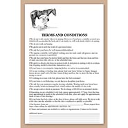 Terms and Conditions Note Pad