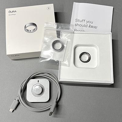 2 Oura Fitness Tracker Rings Gen4 Size 9 Silver Rings - one is NEW Warranty Replacement *FREE SHIPPING*