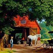 Horse & Buggy Days Print