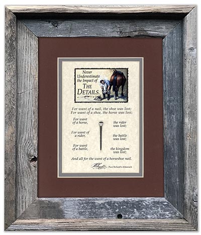 Never Underestimate the Impact of the Details Framed Verse *ONLY 1 LEFT*