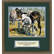 Framed Farrier & Mule Print *DISCONTINUED ONLY 4 LEFT*