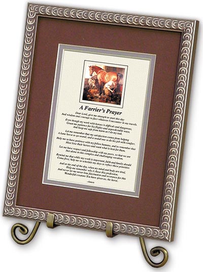 Farriers Prayer Framed Verse *DISCONTINUED ITEM ONLY 1 LEFT*
