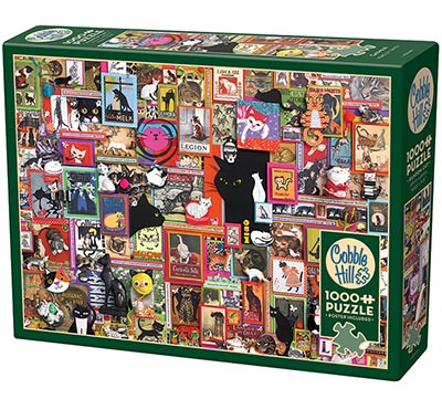 Catsville 1,000 piece American Made Cat Art Collage Puzzle