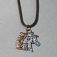 Pewter Vintage Style Hand Stamped Horse Necklace *ONLY 1 AVAILABLE*