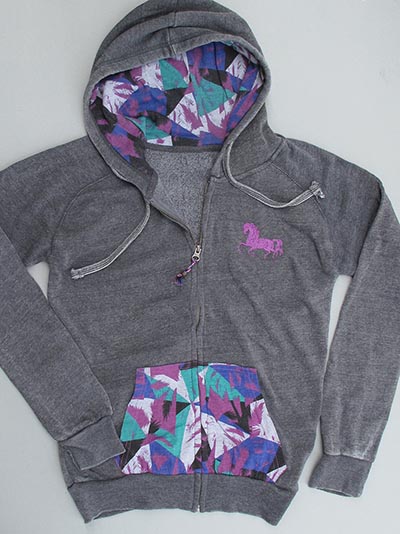 Purple Pony Full Zip Sandwash Hooded Sweatshirt *SOLD OUT*