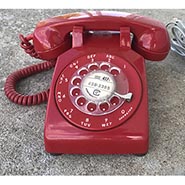 Red Vintage Mid Century Modern Rotary Telephone  *USED - ONLY 1 AVAILABLE*