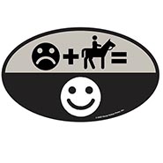 Riding Makes Me Smile Oval Sticker