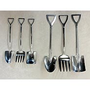 Set of 3 Larger Size Manure Fork and Shovel Stainless Steel Serving Utensils *SALE*