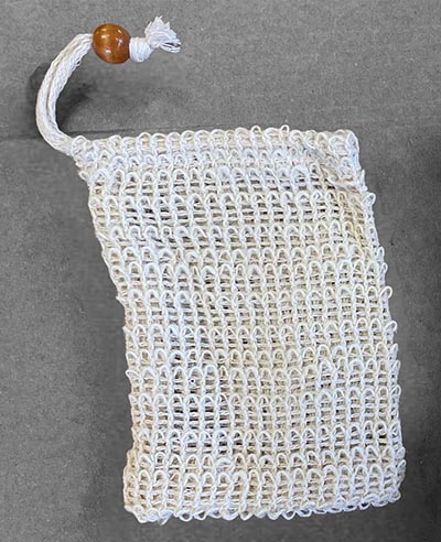 Natural Sisal Soap Saver Pouch with Drawstring