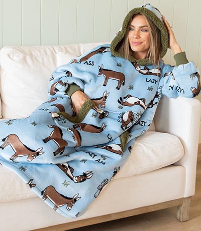 Lazy Ass Plush Blanket Hoodie