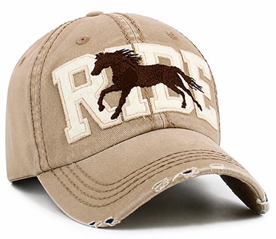 RIDE - Stonewashed Embroidered Cap