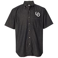 Two Shoes *SHORT SLEEVE* Black Denim Shirt *ONLY 1 AVAILABLE SIZE SMALL*