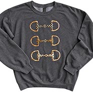 Three of a Kind Exotic Patterned Snaffle Bit Charcoal Crew