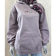 Horses Leave Hoofprints on Your Heart Dusty Lavender Hooded Sweatshirt