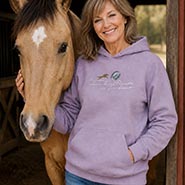 Horses Leave Hoofprints on Your Heart Dusty Lavender Hooded Sweatshirt