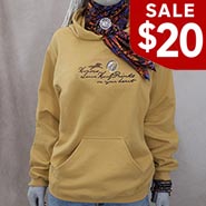 Horses Leave Hoofprints on your Heart Muted Gold Hoodie *LAST ONE size XL only*