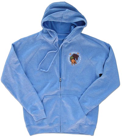 Handle With Carrots Sky Blue Full Zip Hooded Sweatshirt Jacket