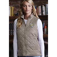 Lightweight Diamond Quilt Vest with Barn Girl Embroidery ONLY 1 AVAILABLE SIZE SMALL
