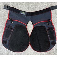 Black with Red Trim Padded Farrier Apron Chaps with knife pockets *ONLY ONE AVAILABLE*