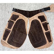 Tan and Brown Padded Farrier Apron Chaps with knife pockets *ONLY ONE AVAILABLE*