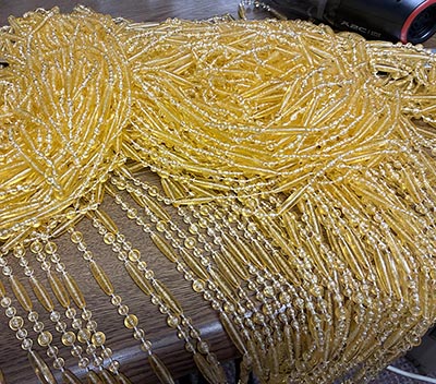 Boho 45 Strand Crystal Beaded Doorway Curtain 35