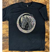Black T-shirt with Celtic Horse Imprint HALF PRICE *ONLY ONE AVAILABLE size Large*