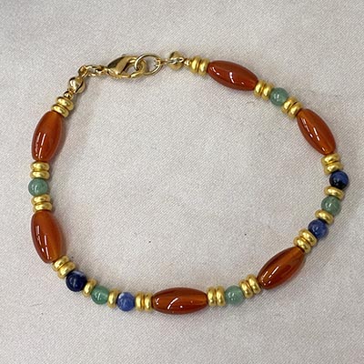 Museum Reproduction Cleopatra Egyptian Carnelian Bracelet *ONLY ONE AVAILABLE*