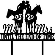 Cowboy and Cowgirl Wedding Cake Topper *ONLY ONE AVAILABLE*