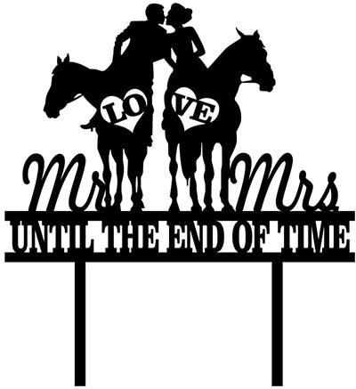 Cowboy and Cowgirl Wedding Cake Topper *ONLY ONE AVAILABLE*