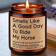Smells Like A Good Day to Ride My Horse Lavender Scented Candle *ONLY ONE AVAILABLE*