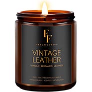 Vintage Leather Vanilla and Bergamot Scented Candle *ONLY ONE AVAILABLE*