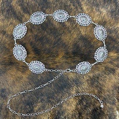 Oval Metal Western Concho Belt *ONLY 1 AVAILABLE*