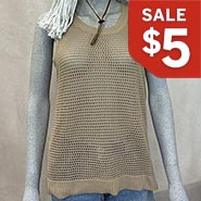 Crochet Sleeveless Sweater *ONLY 1 AVAILABLE Size Medium HAS ISSUES*