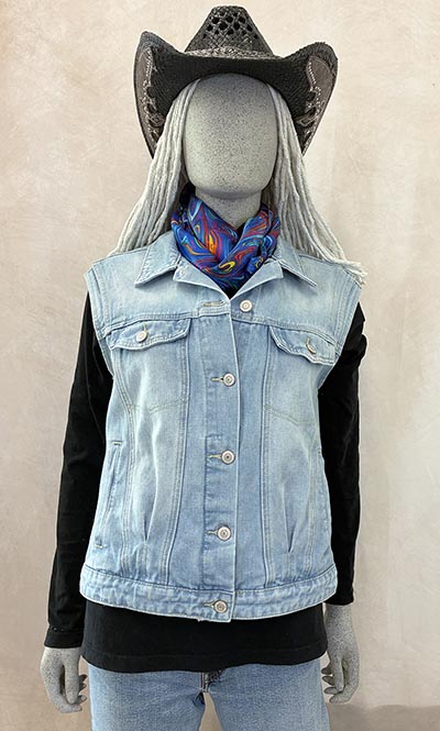 Light Blue Denim Vest *ONLY 1 AVAILABLE*