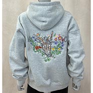 Super Heavyweight Embroidered EAT BRAY LOVE Donkey Hoodie *ONLY 1 AVAILABLE Size Large*