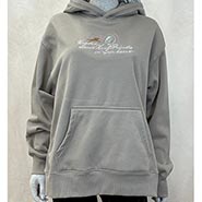 Embroidered Horses Leave Hoofprints on your Heart Driftwood Hoodie *ONLY ONE AVAILABLE SIZE MEDIUM*