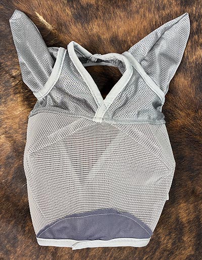 Pony Size Grey Fly Mask With Ears *ONLY ONE AVAILABLE SIZE X-SMALL*