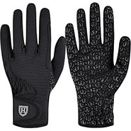 Harrison Howard Black Microsuede Mesh Riding Gloves *ONLY ONE PAIR AVAILABLE SIZE MEDIUM*