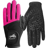 Pink/Black Microsuede Mesh Riding Gloves *ONLY ONE PAIR AVAILABLE SIZE MEDIUM*