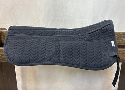 OutdoorMaster Black Quilted English Half Saddle Pad with Adjustable Shims *ONLY ONE AVAILABLE*
