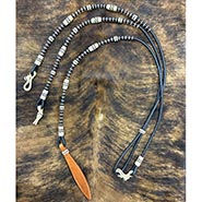 Black and Natural Braided Rawhide Western Romal Reins *ONLY ONE SET AVAILABLE*