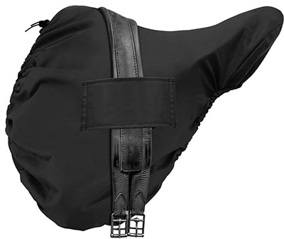 Black Fleece-Lined Waterproof English Saddle Cover *ONLY ONE AVAILABLE*