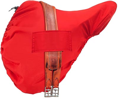 Red Fleece-Lined Waterproof English Saddle Cover *ONLY ONE AVAILABLE*